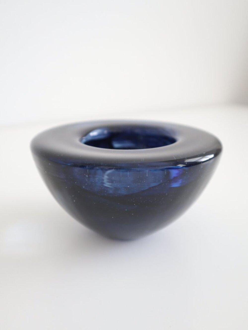 Costa Boda Blue Atoll Art Swirl Bowl